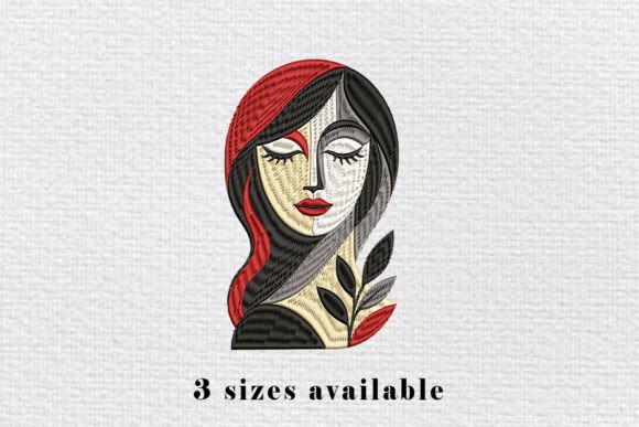 Abstract Woman Face Embroidery File Review