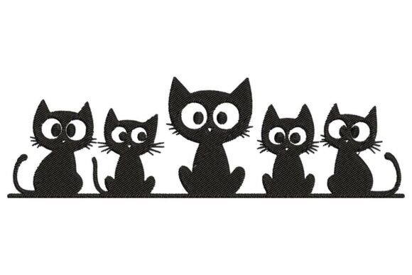 Curious Black Cats Border Embroidery Design Review