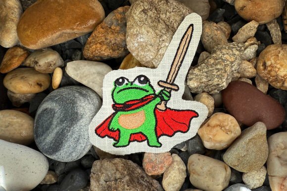 Cute Brave Frog Machine Embroidery Design Review