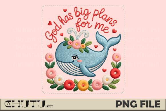Faith Whale Embroidery PNG Review for Sellers