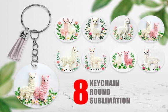 Keychain Alpaca Embroidery Design Review