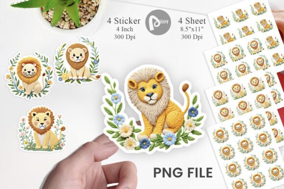 Lion Embroidery Sticker Review for Etsy Sellers