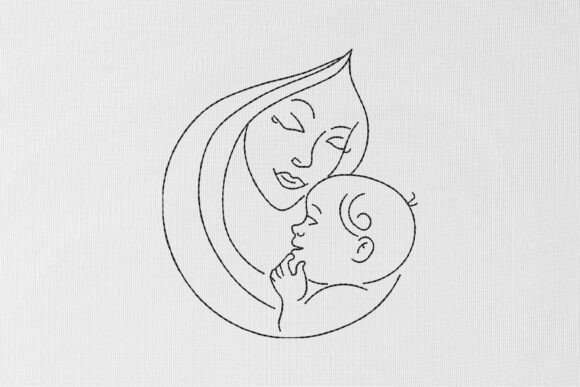 Mom and Baby Embroidery Design Review