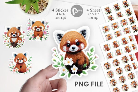 Red Panda Embroidery Sticker: A Designer's Review